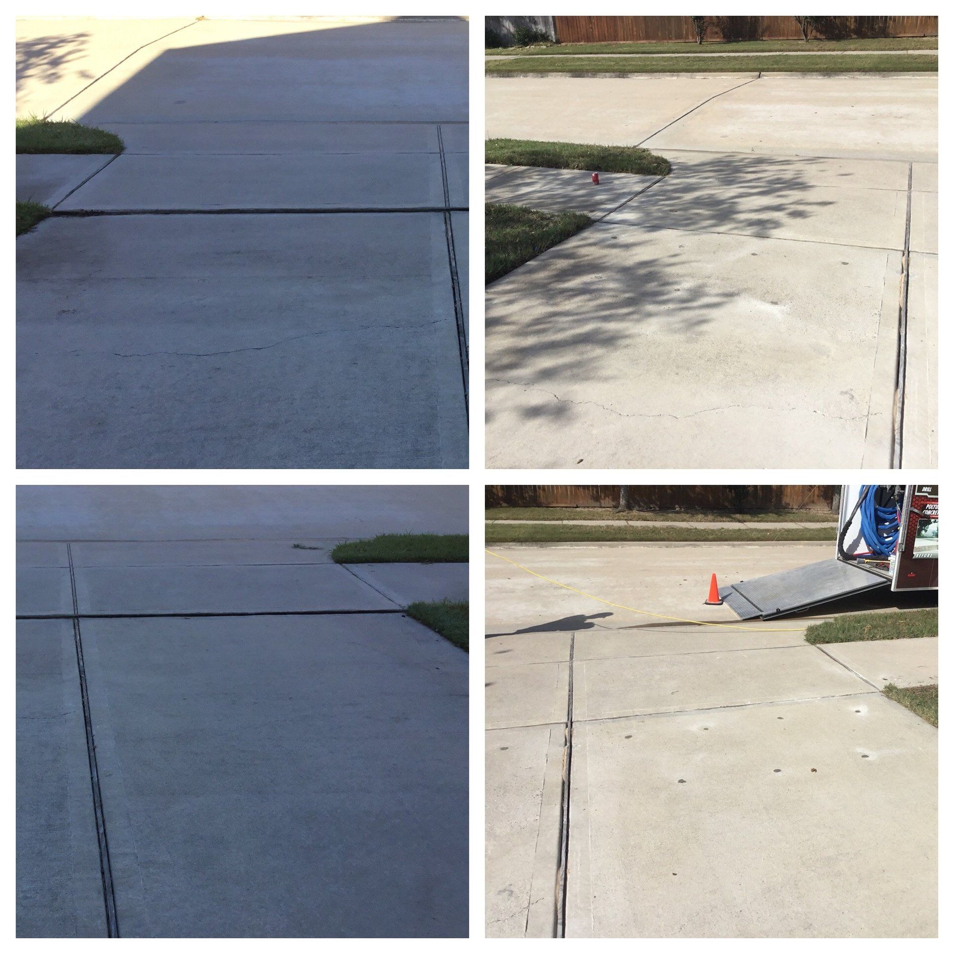 Settled Driveway Slab Raised, Katy TX