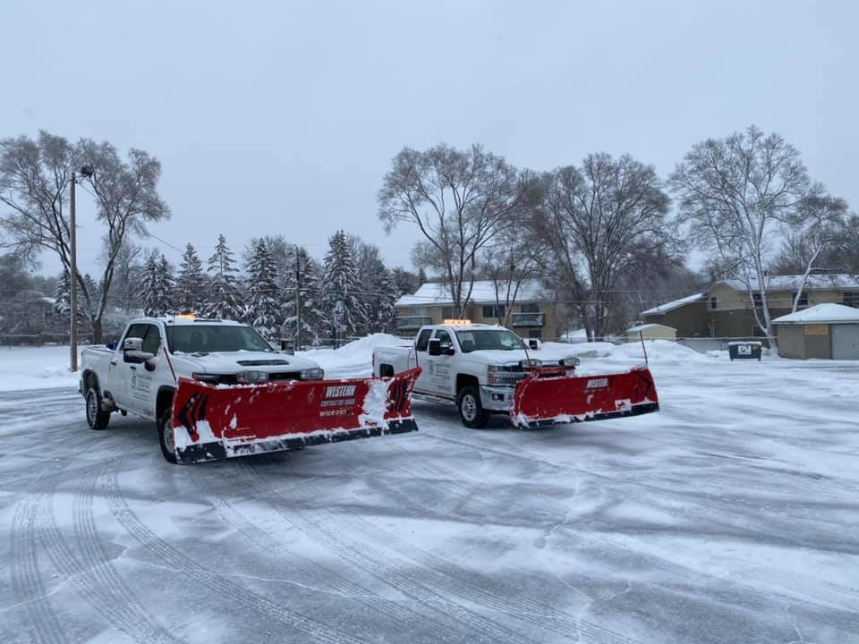 Snow removal trucks