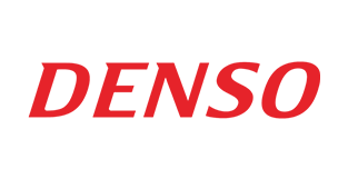 DENSO logo in red text on a white background.
