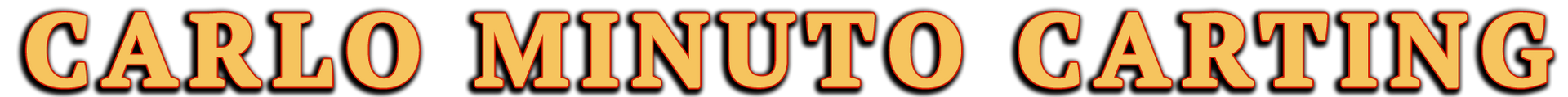 Carlo Minuto Carting logo in orange and gray stylized text