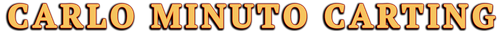 Carlo Minuto Carting logo in orange and gray stylized text