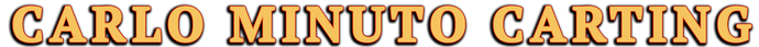 Carlo Minuto Carting logo in orange and gray stylized text