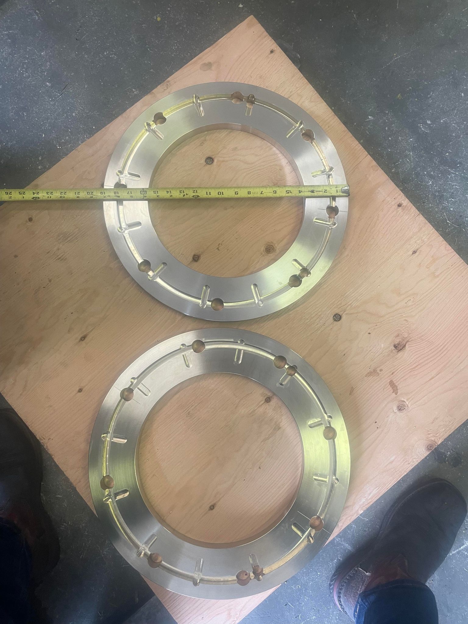 Two circle parts