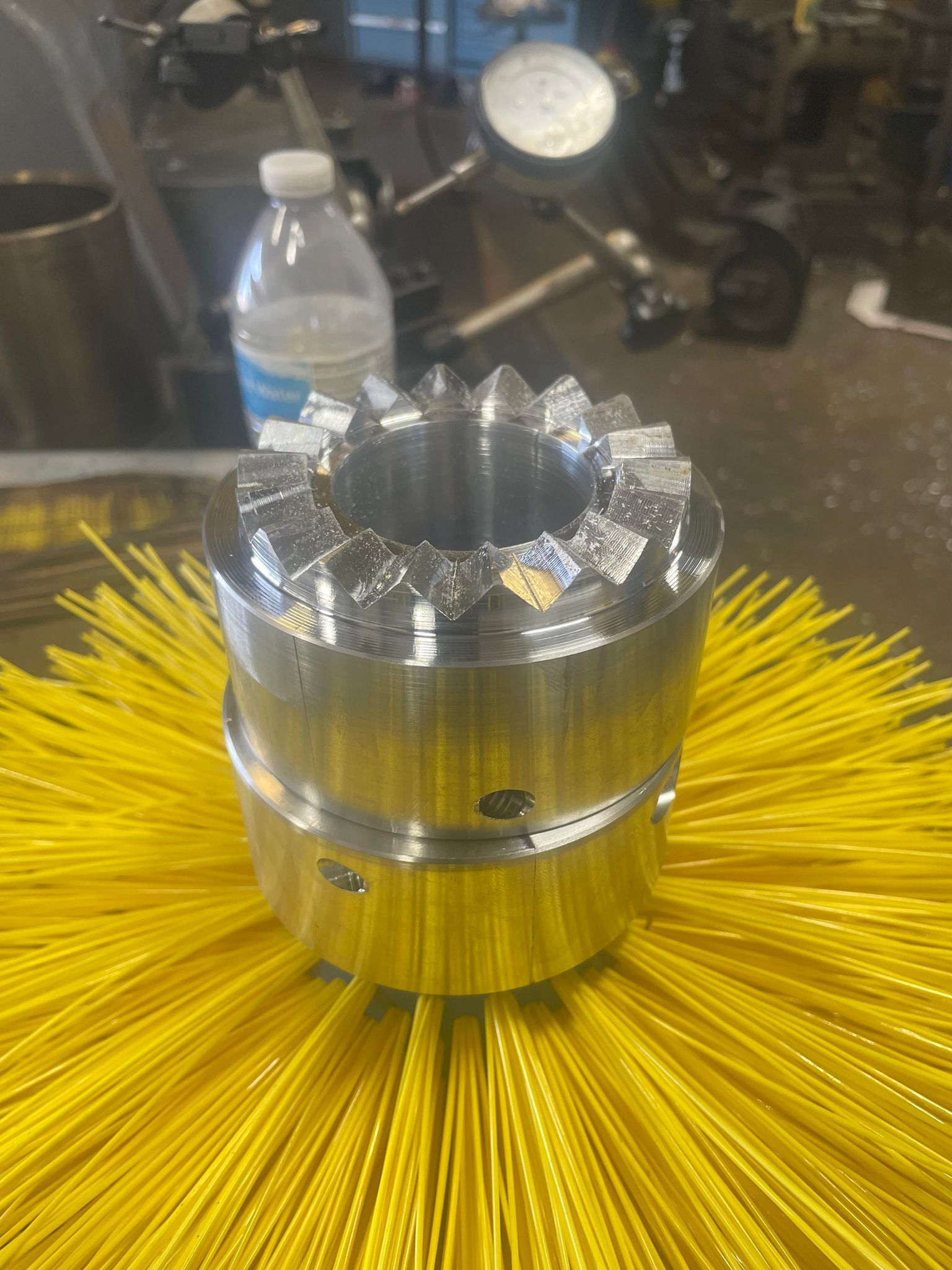 Metal part with ragged edges