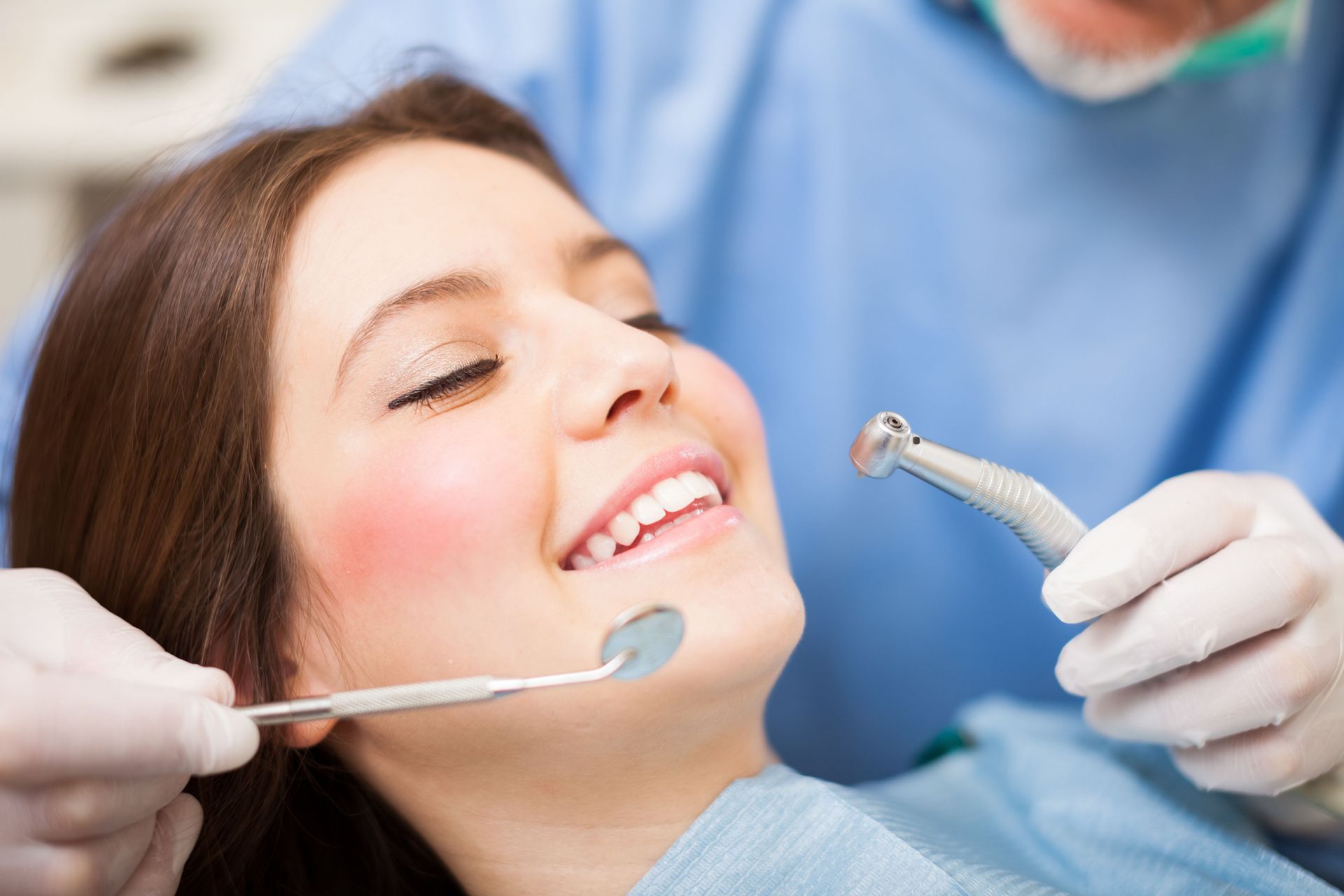 inside the dental clinic with tools and chair