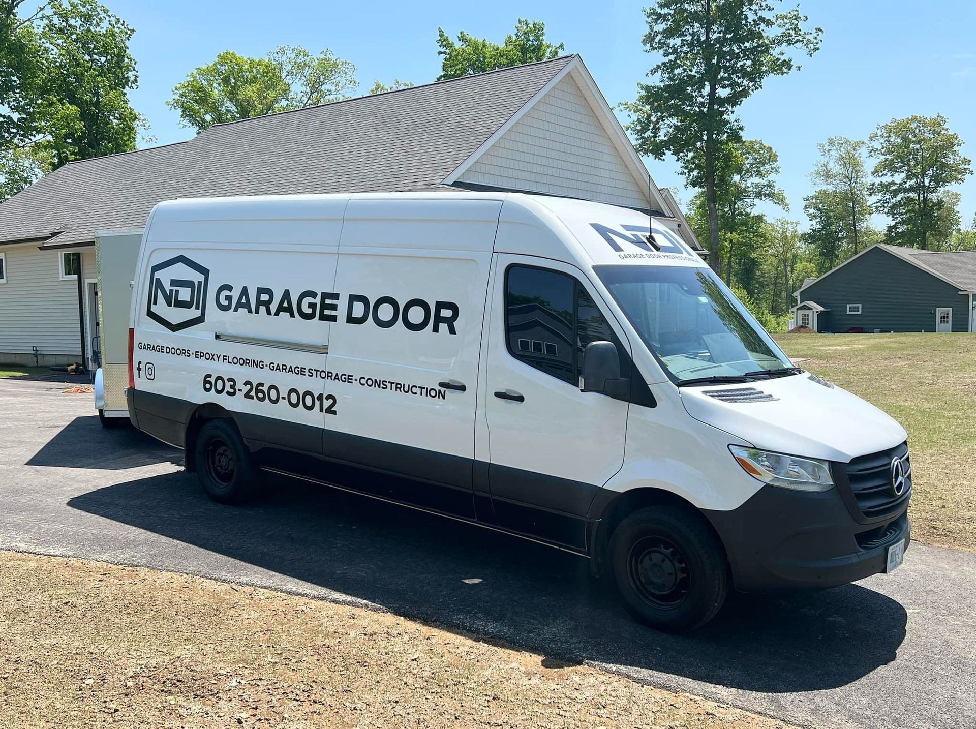 White service van with 