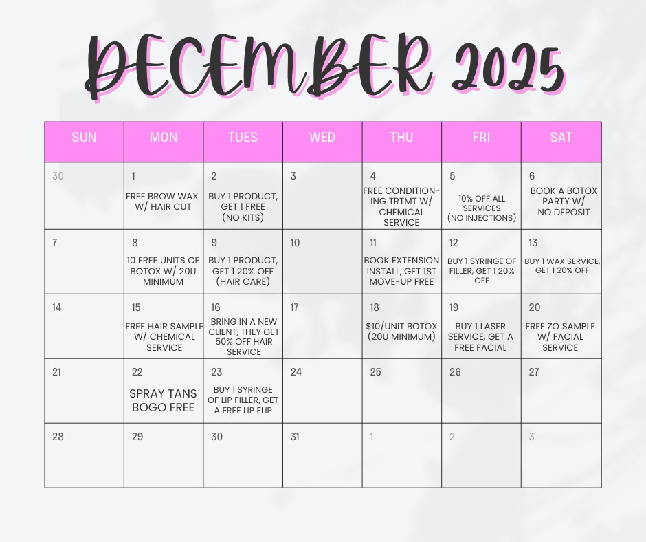 December 2025 Specials