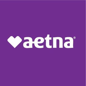 Aetna logo with a white heart symbol and the word