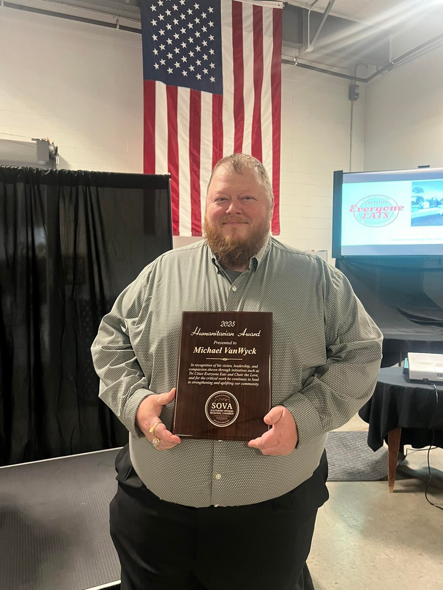 Michael VanWyck was presented with the