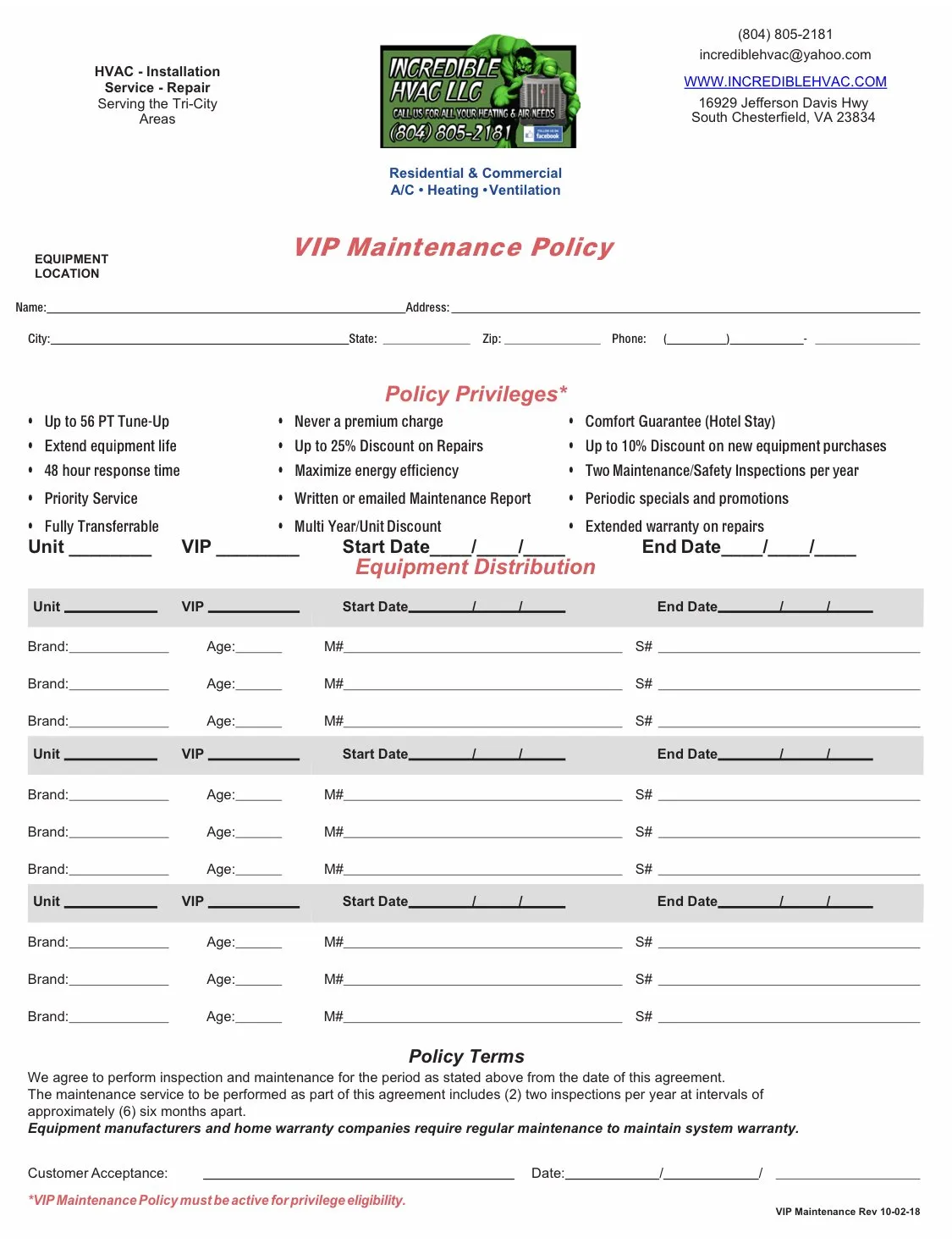 Maintenance Policy