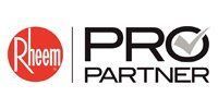 Rheem Pro Partner logo: Red circle with 