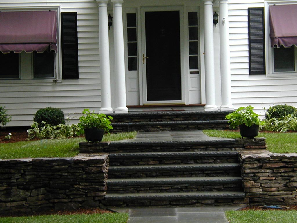 Pennsylvania flat fieldstone wall