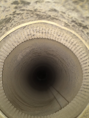 A cleaned duct