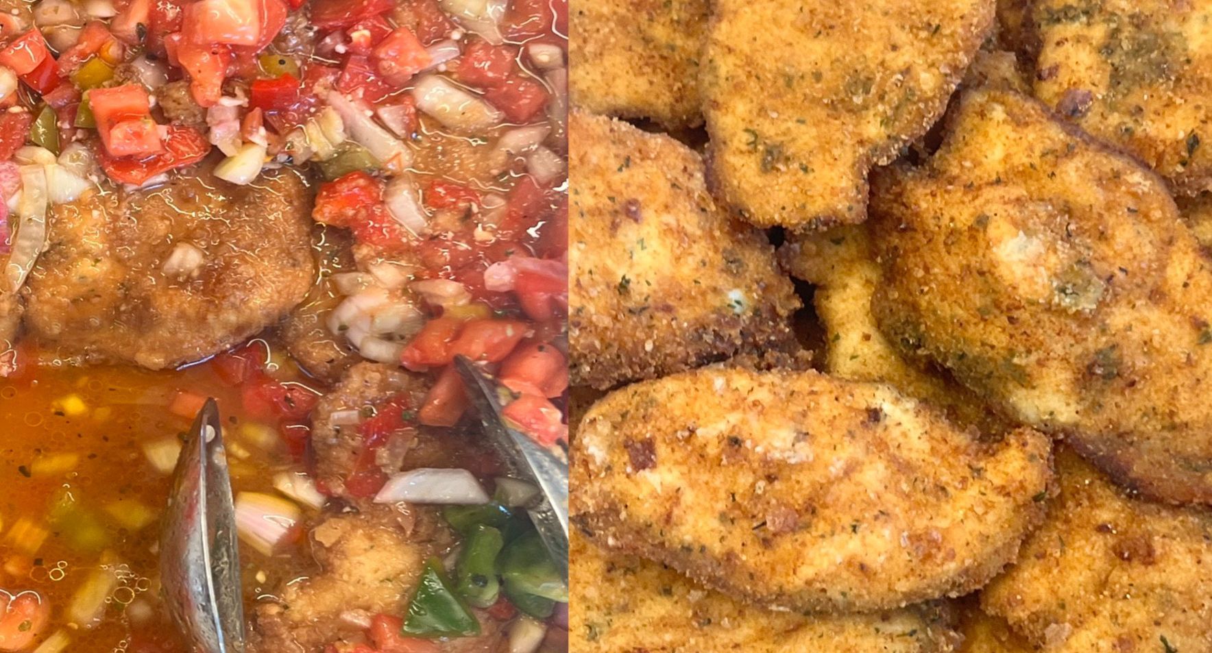 A close up of a plate of food next to a close up of a plate of food.