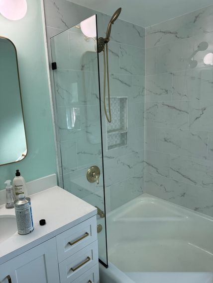 residential glass shower enclosure