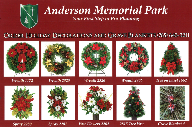 Anderson Memorial Park Cemetery & Funeral Needs - Holiday decorations
