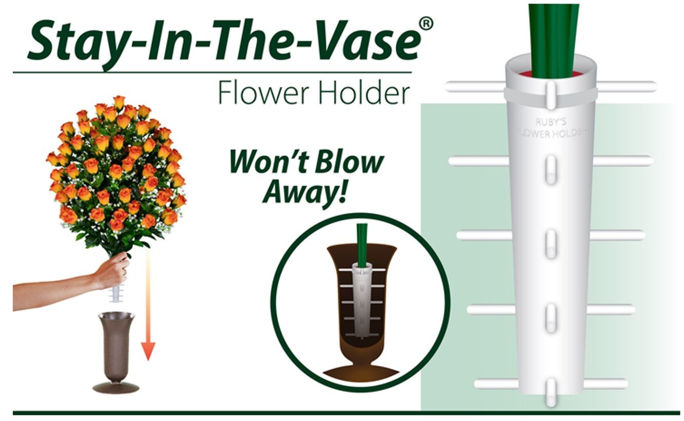 A picture of a stay-in-the-vase flower holder