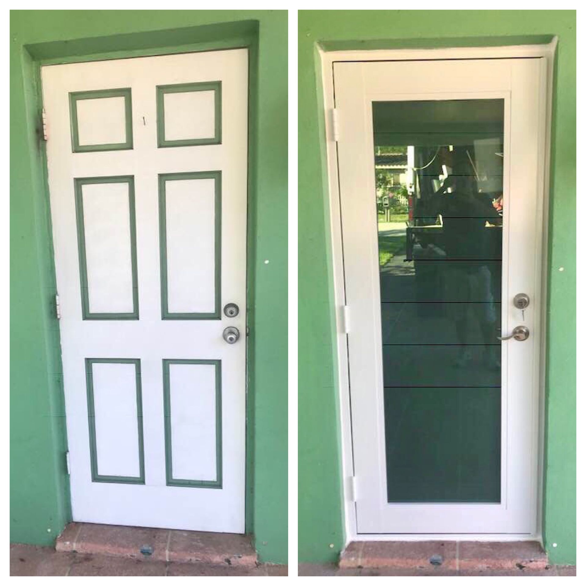 Before and after door service