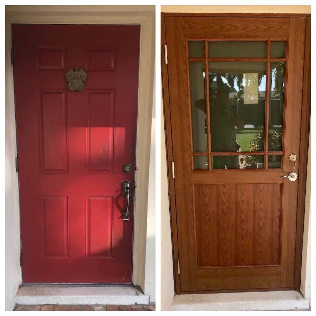 Before and after door service