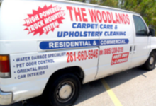 The Woodland Carpet Service van.