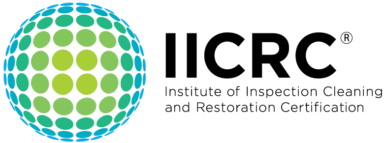 IICRC logo with multicolored globe icon and black text for Institute of Inspection, Cleaning and Restoration Certification