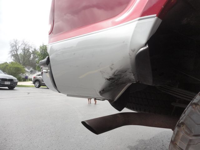 red pick-up truck bottom