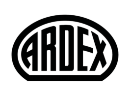 Black ARDEX logo inside an oval outline on a white background