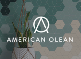 American Olean logo on a teal geometric tile background