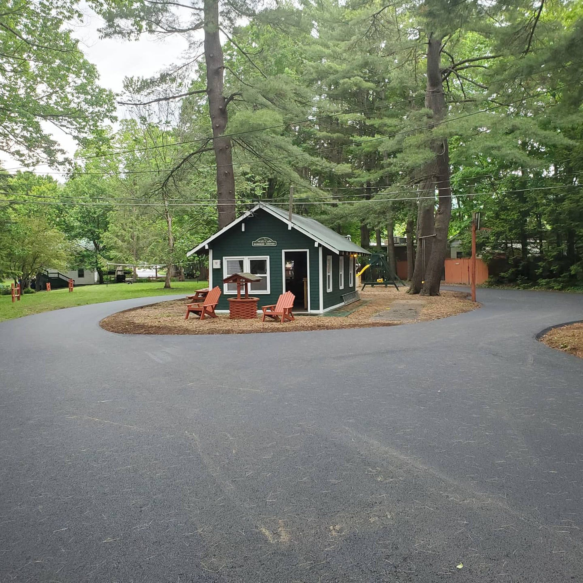 newly paved access road