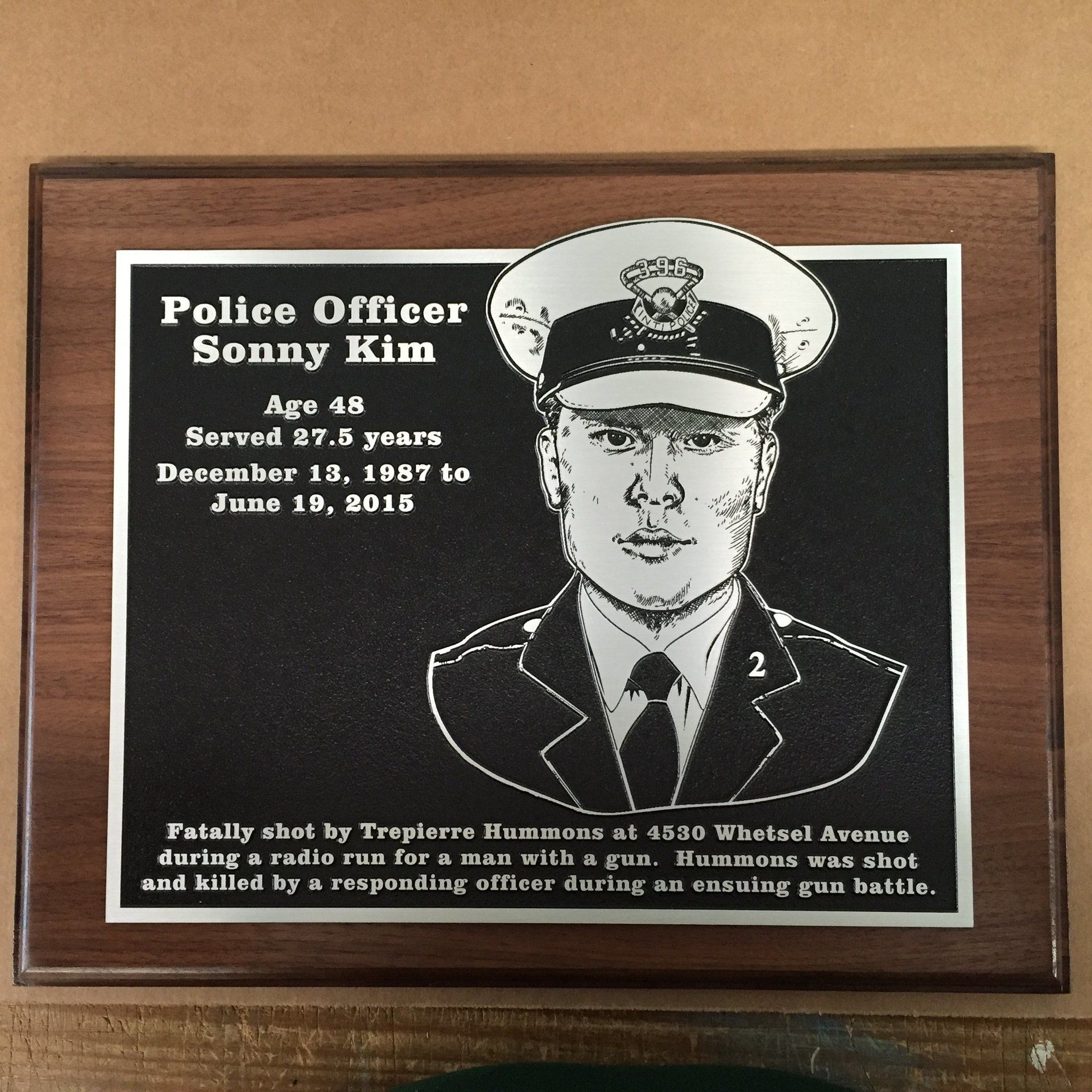 acid etched with line drawing