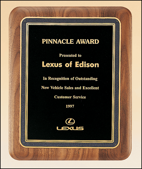 walnut with plate plaque