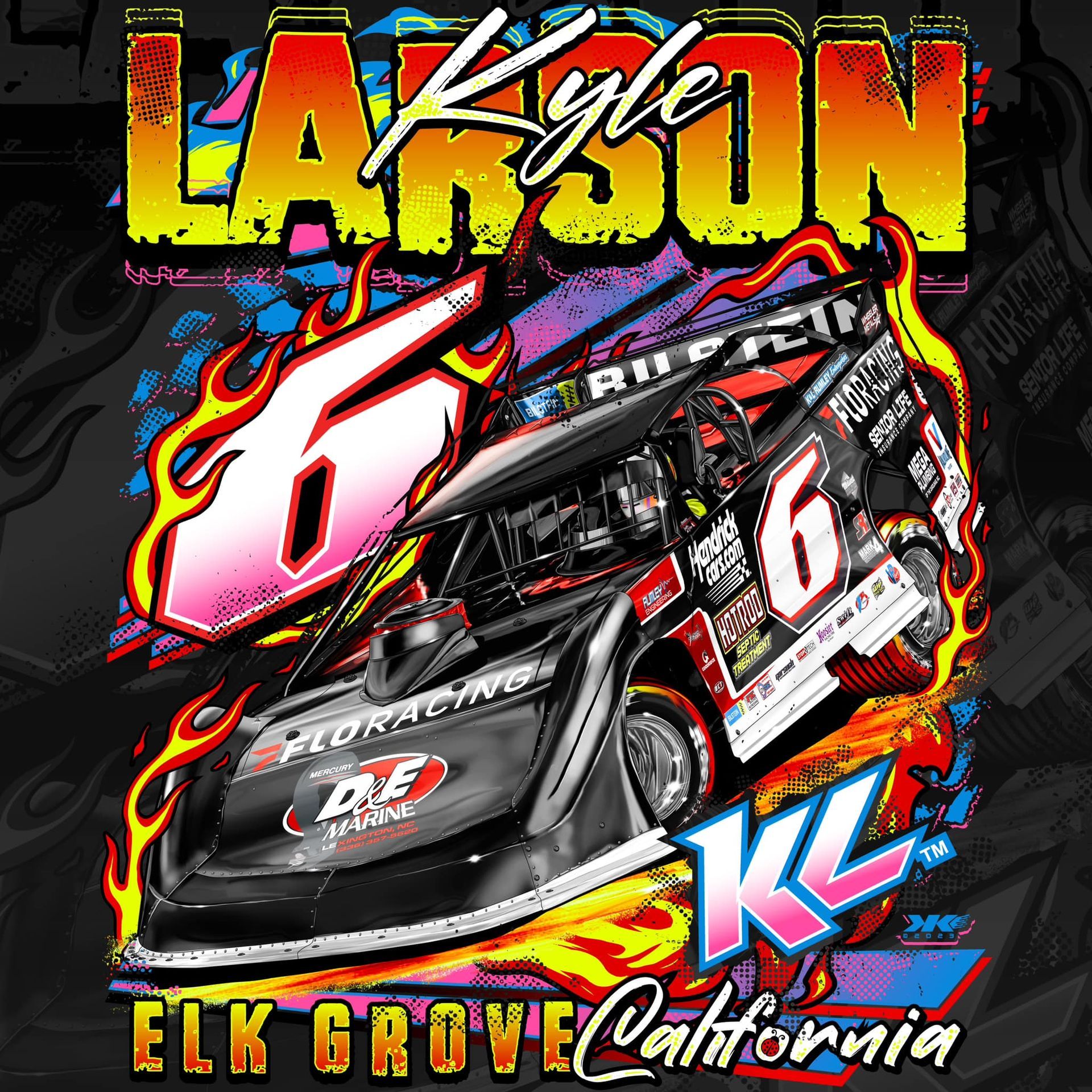 Kyle larson is racing in elk grove california