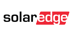 The solar edge logo is red and black on a white background.