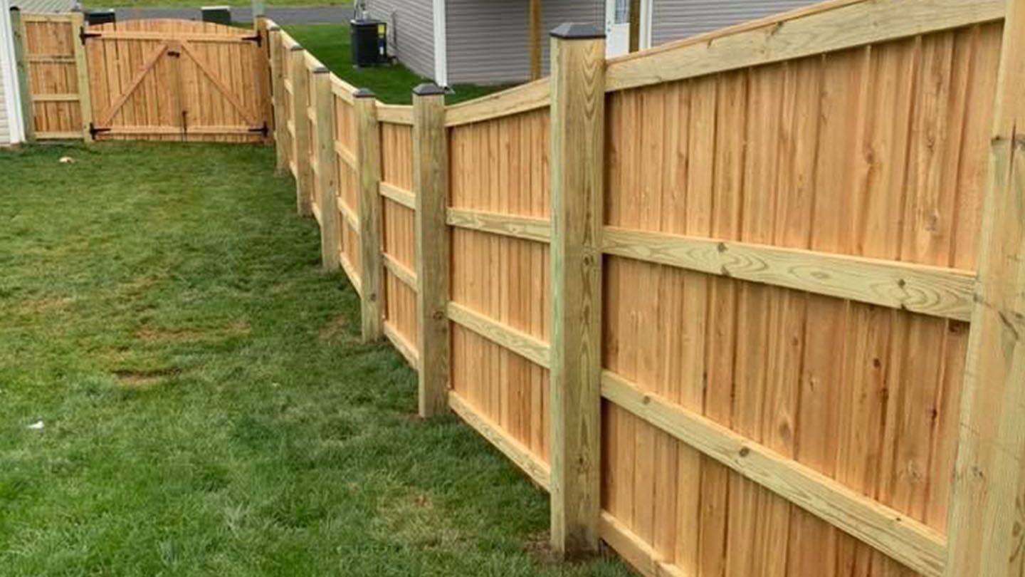Sturdy wood fence