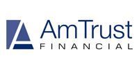 AmTrust Financial logo with blue stylized “A” icon and navy text on a white background