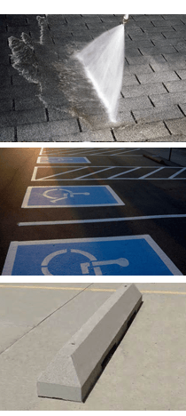 commercial Power wash, Parking,