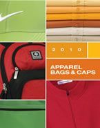 A catalog of apparel bags and caps.