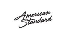 American Standard logo in black script on a white background