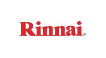 Red Rinnai logo on a white background