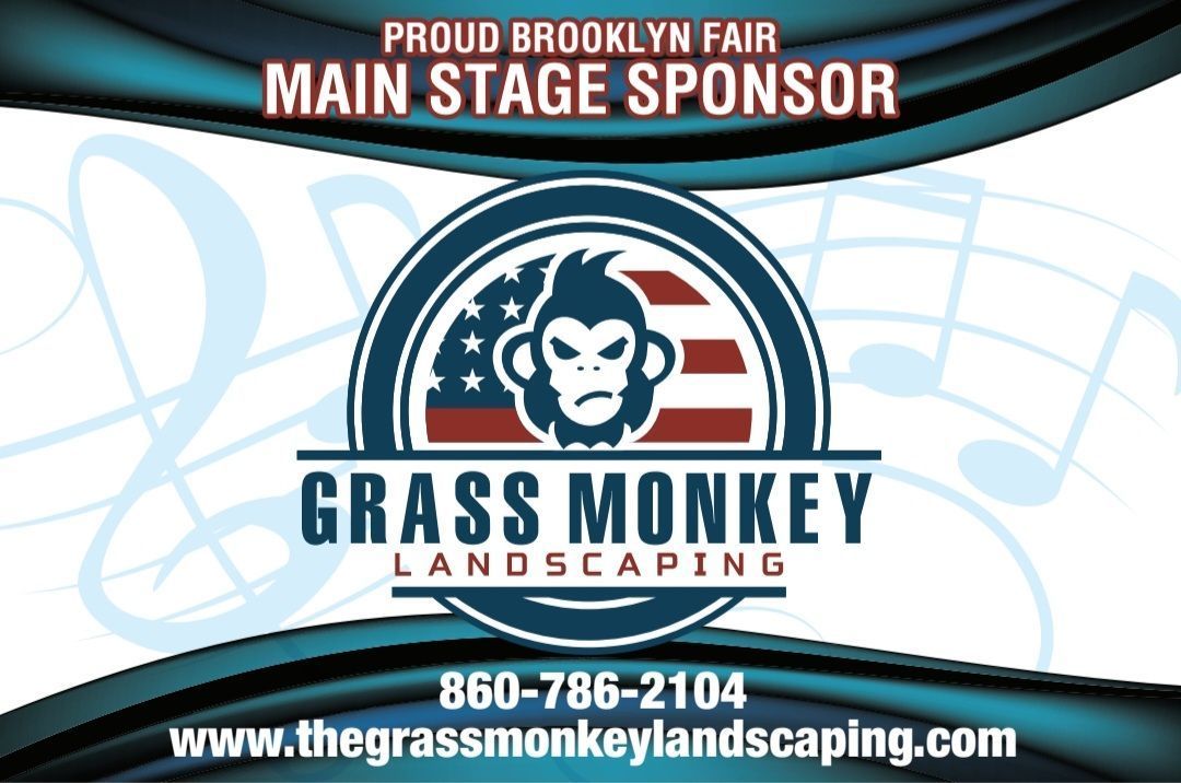 Grass Monkey Landscaping logo, a monkey head over an American flag