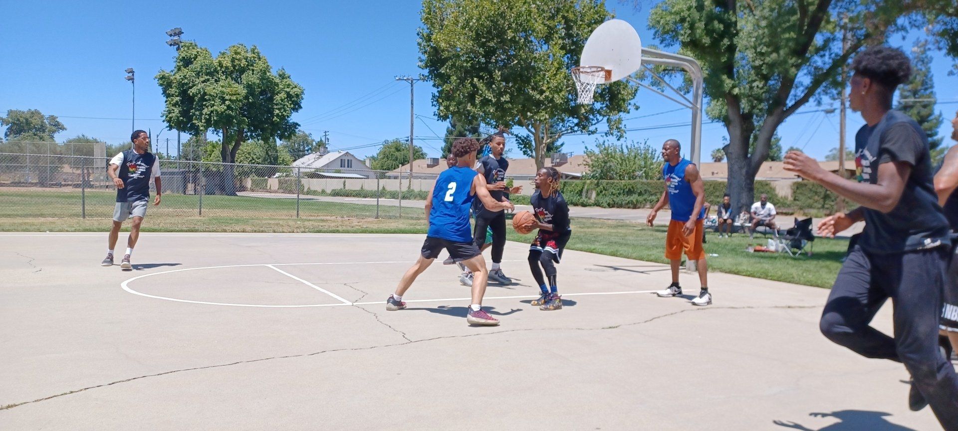 men at play basketball court