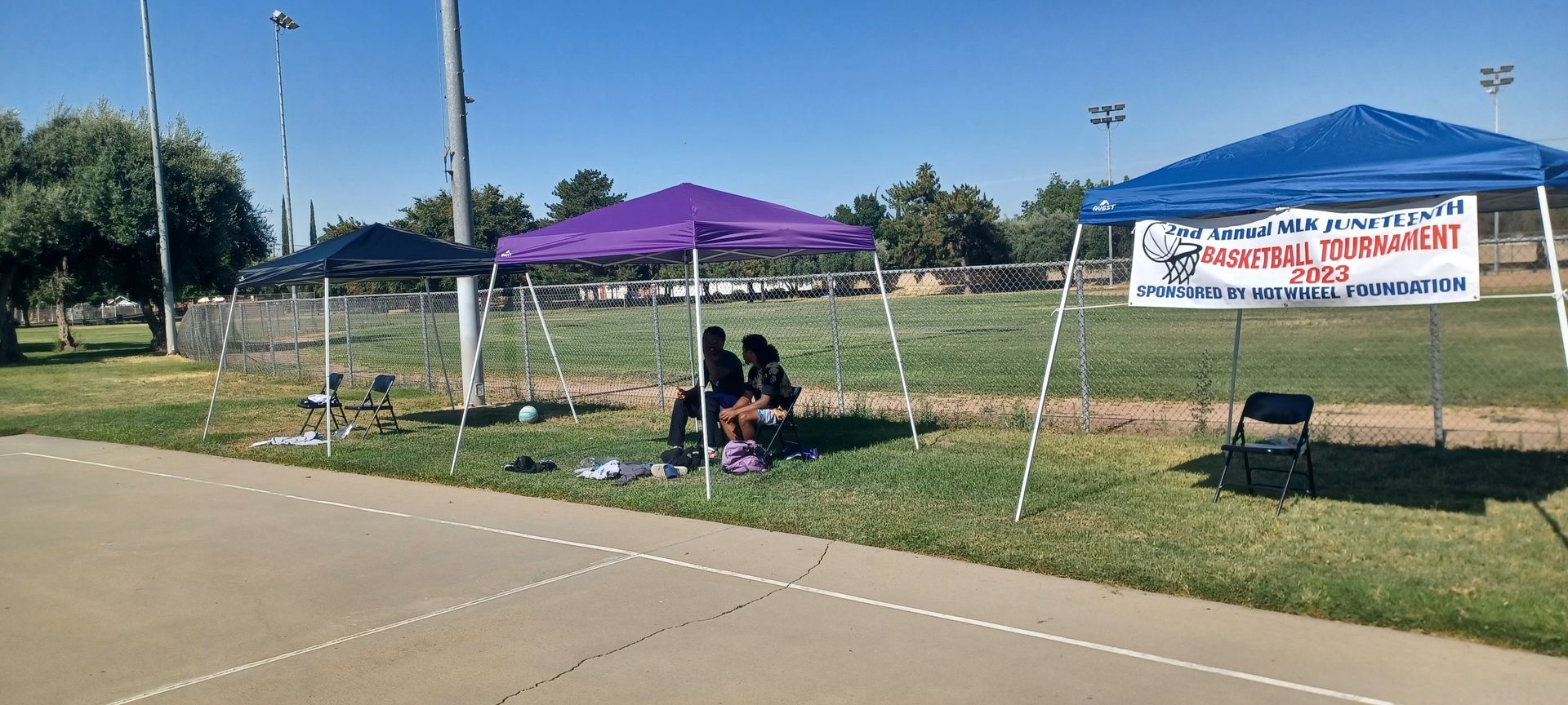 A man and a woman talking
