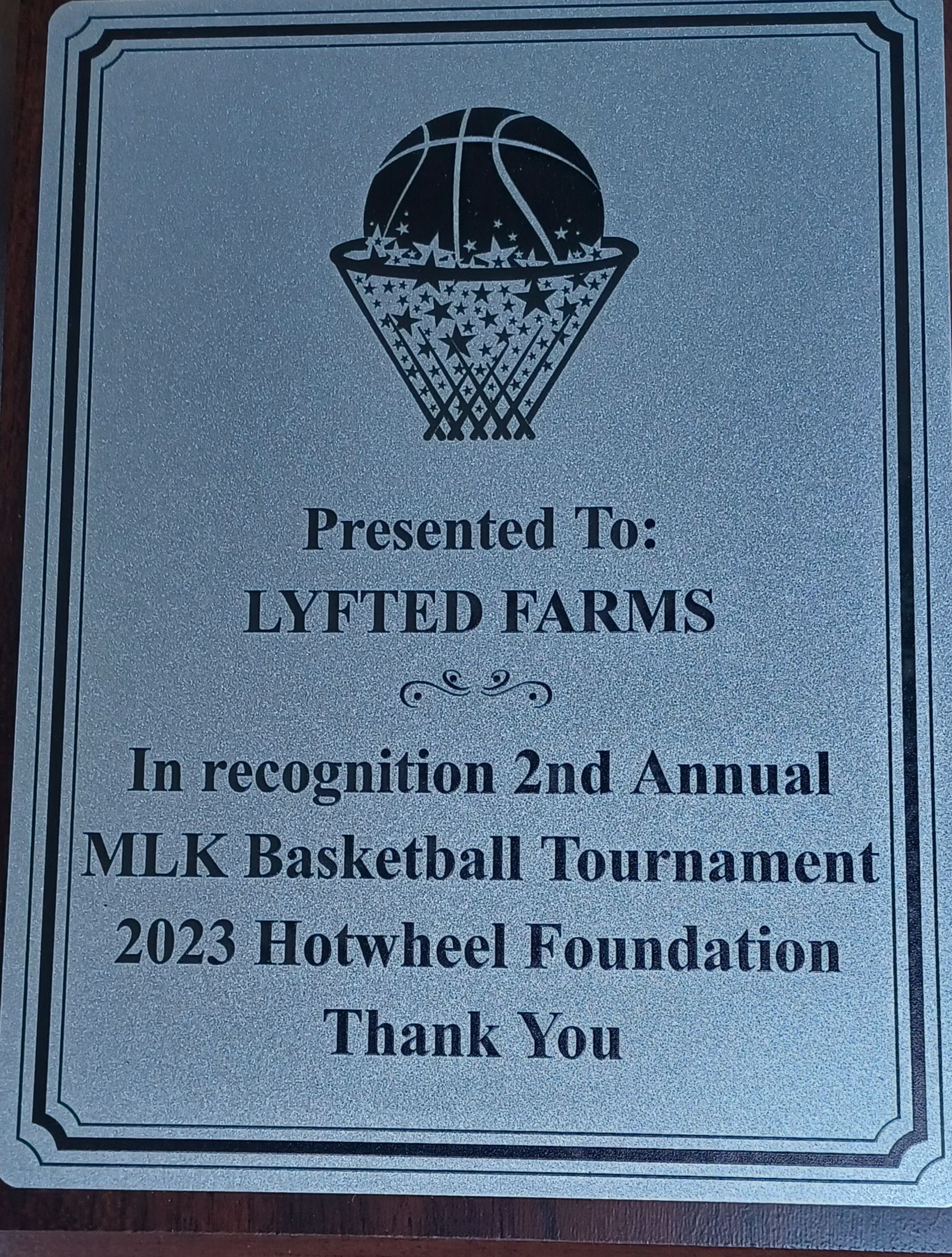 Lyfted Farms Plaque