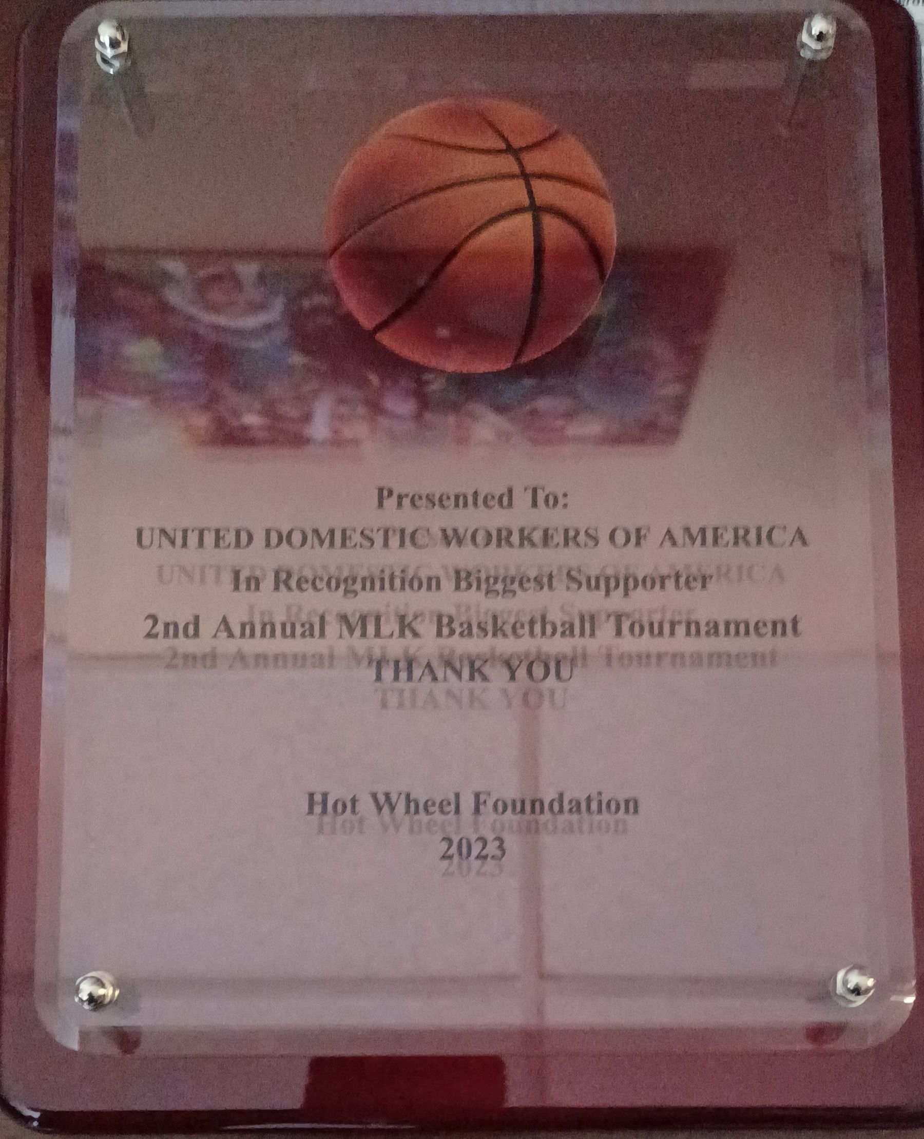 United Domestic Workers of America Plaque