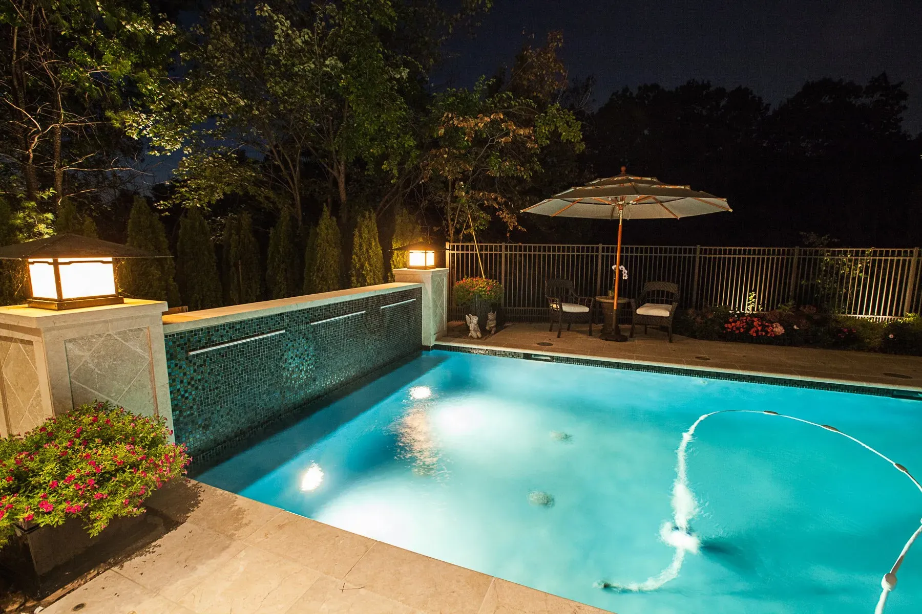 Outdoor pool lighting