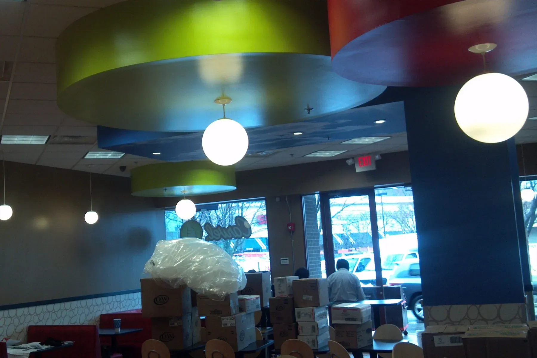 Commercial property indoor lighting installation