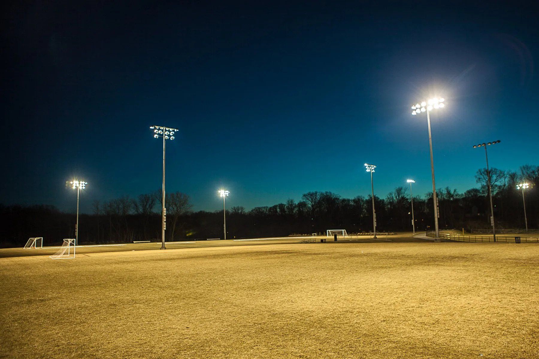 New Light Install for Baseball Field