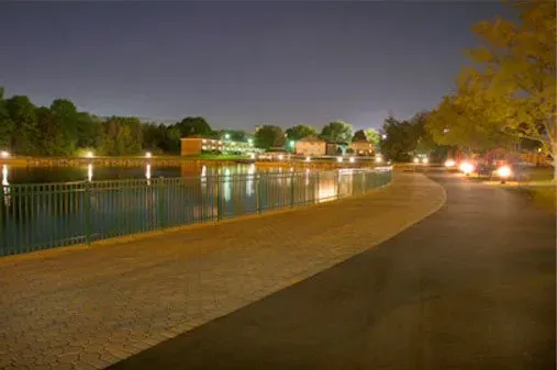 Park lighting, underground electrical service and path lighting