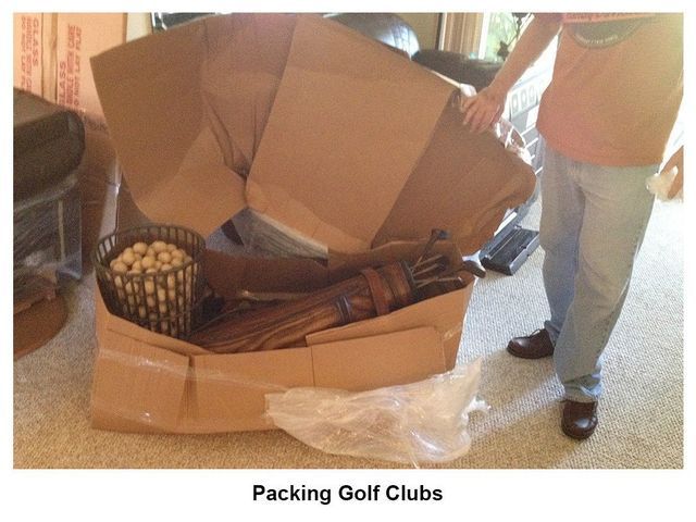 packing golf clubs