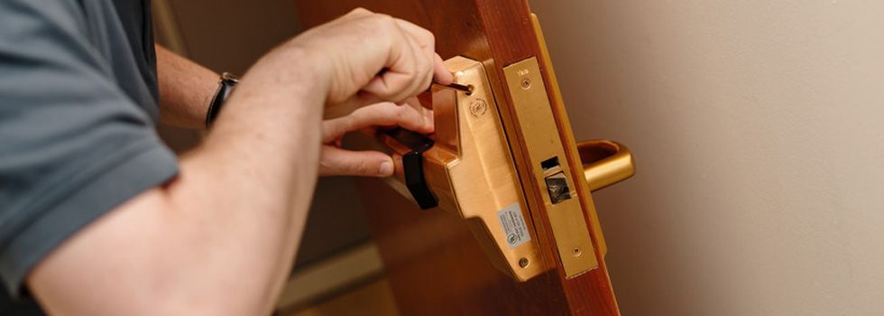 Commercial lock installation